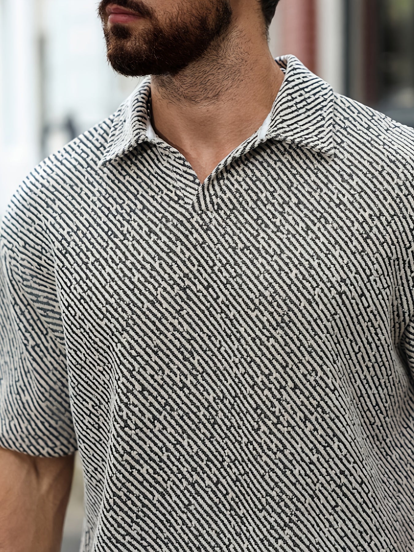 Linear Pattern Summer Shirt