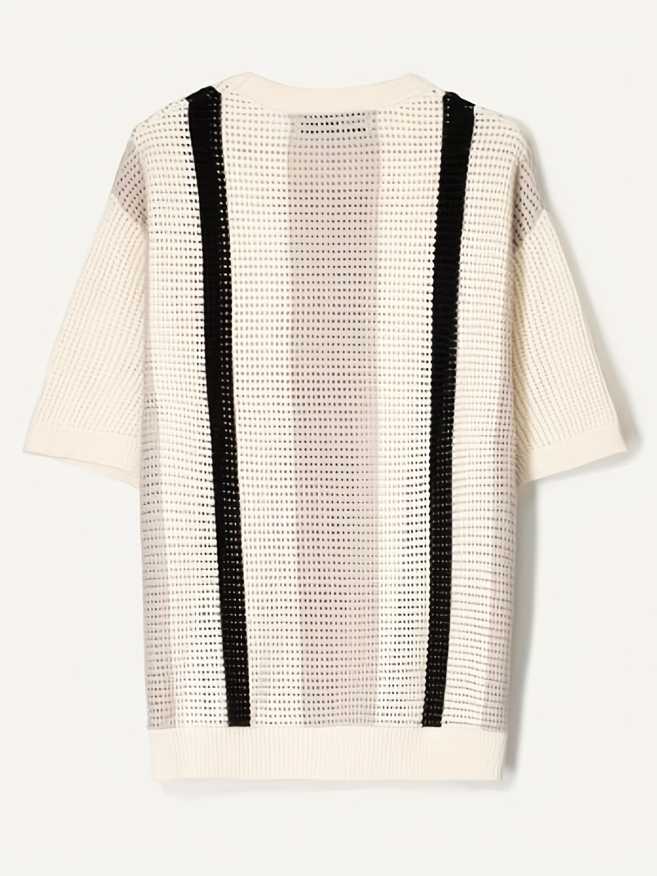 Striped Textured Knit Tee