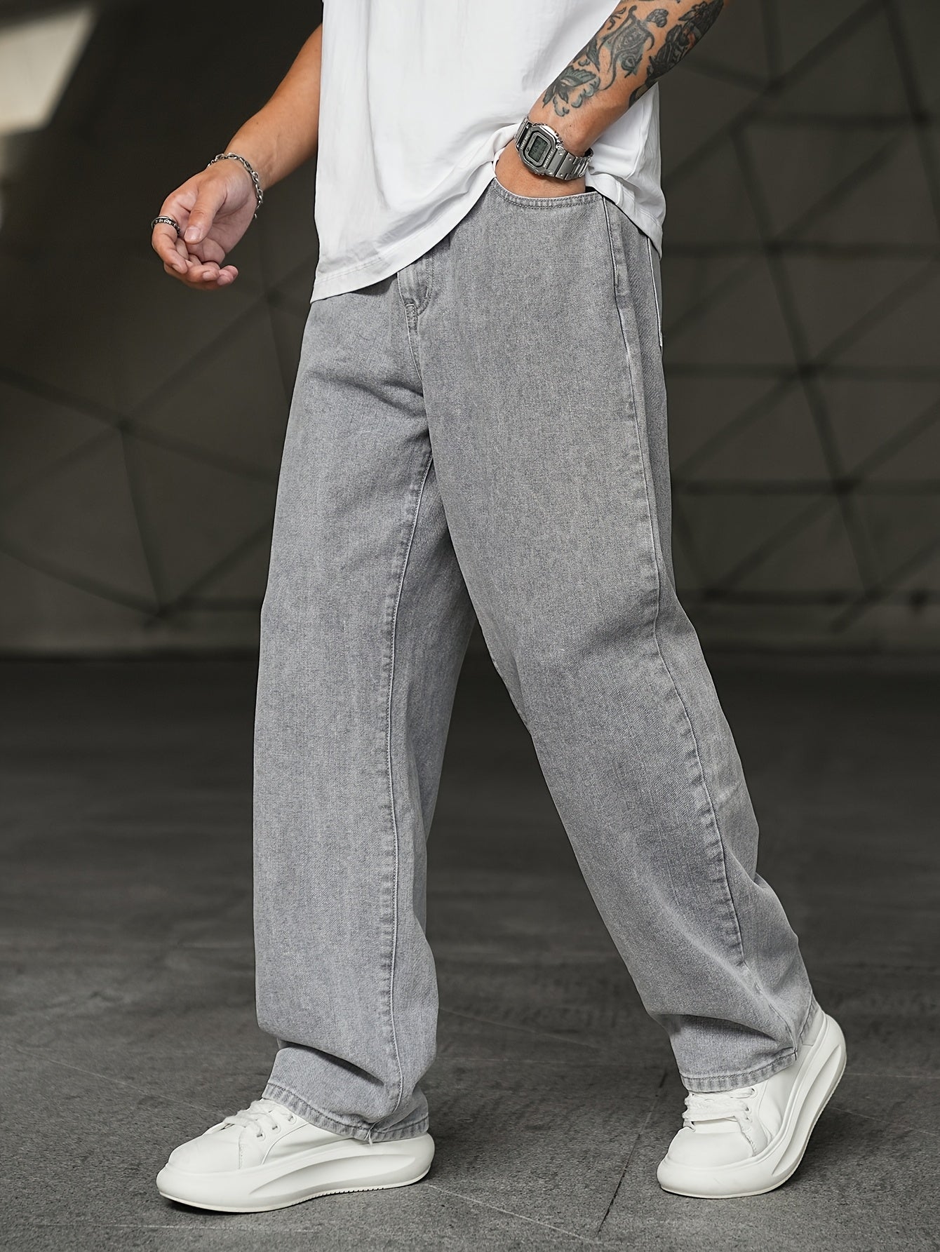 Wide-Leg Faux Suede Trousers