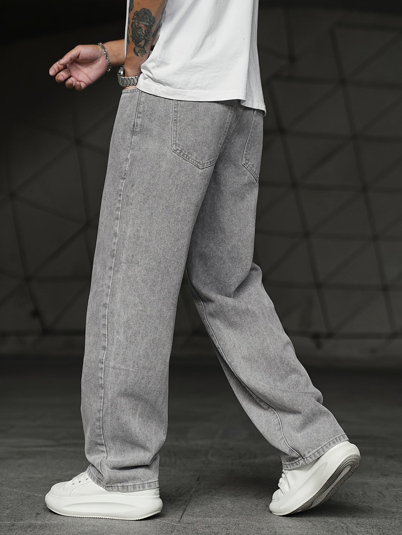 Wide-Leg Faux Suede Trousers