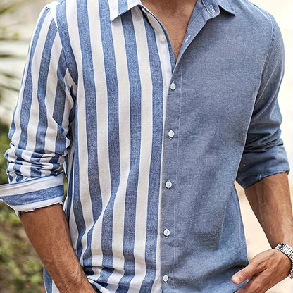 Blue Linear Stripe Shirt