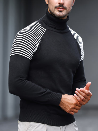 Ribbed High-Neck Sweater