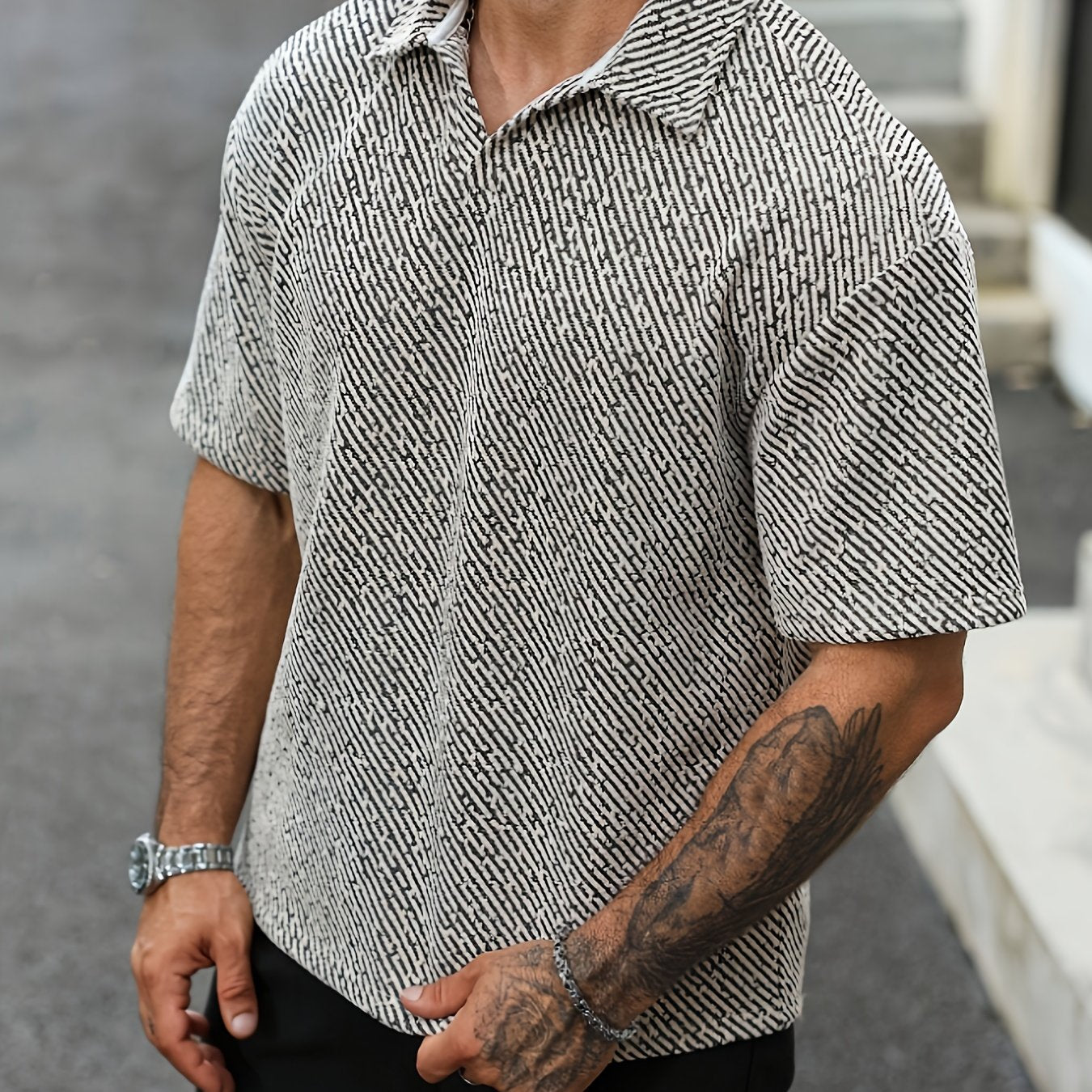 Linear Pattern Summer Shirt
