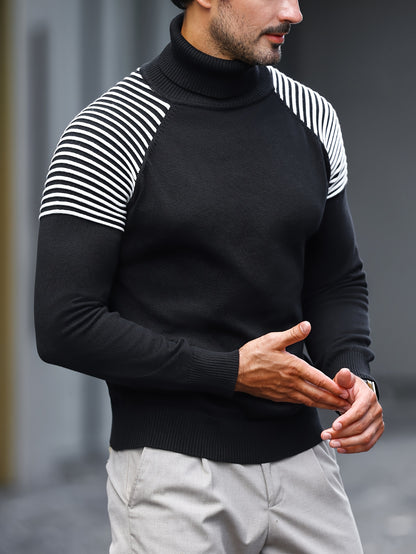 Ribbed High-Neck Sweater