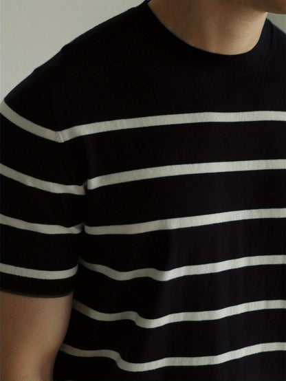 Classic Vertical Stripe Knit Tee