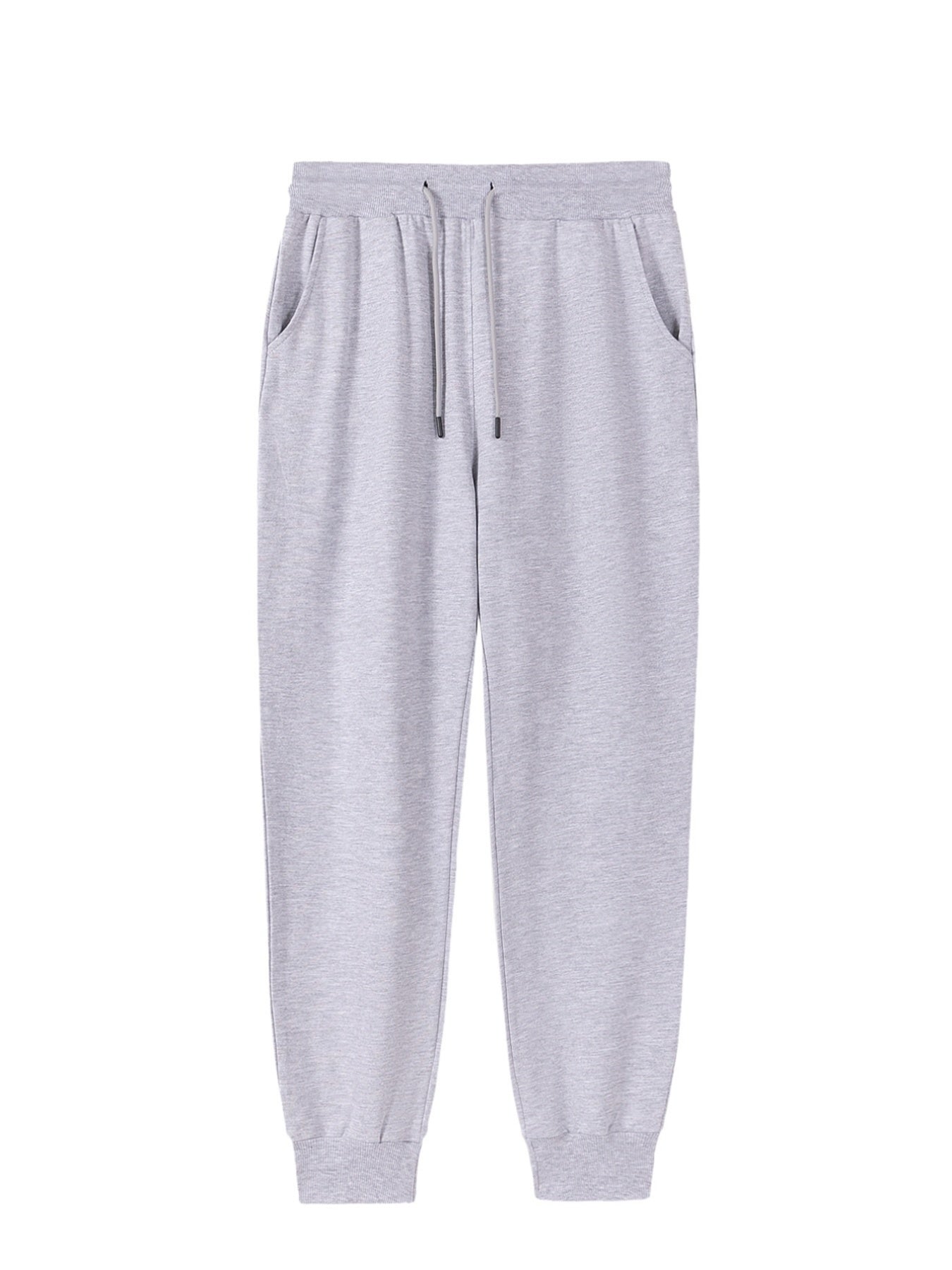 Men's Heavy-Duty Cotton Joggers - Gym Running Pants with Elastic Waist & Pockets, Breathable Knit Trousers for Workouts, Gym, Jogging, Casual Wear - Machine Washable Athletic Pants (No Dry Clean)