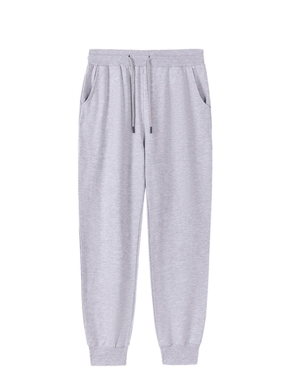 Men's Heavy-Duty Cotton Joggers - Gym Running Pants with Elastic Waist & Pockets, Breathable Knit Trousers for Workouts, Gym, Jogging, Casual Wear - Machine Washable Athletic Pants (No Dry Clean)