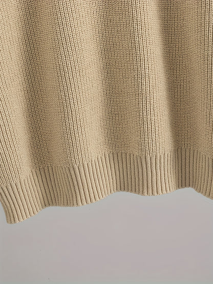 Structured Knit Collar Sweater