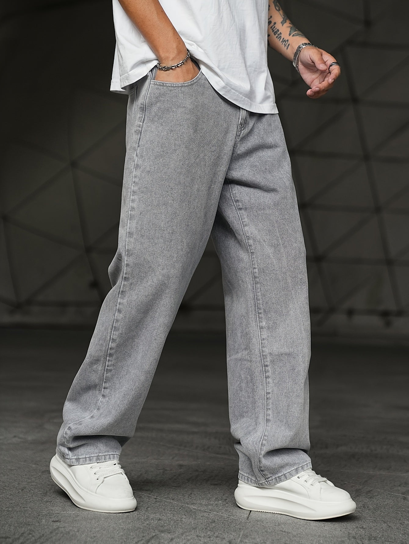 Wide-Leg Faux Suede Trousers