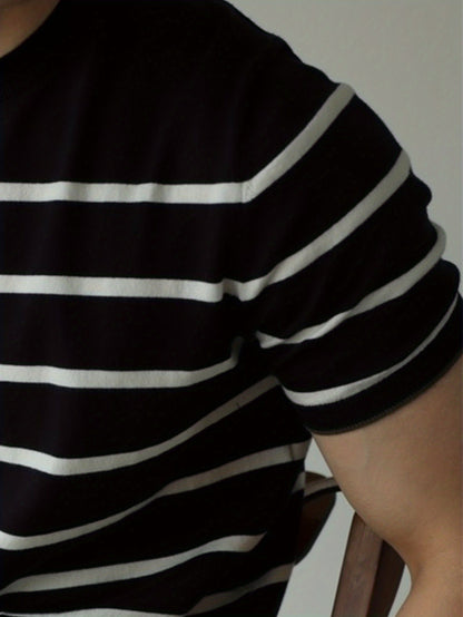 Classic Vertical Stripe Knit Tee