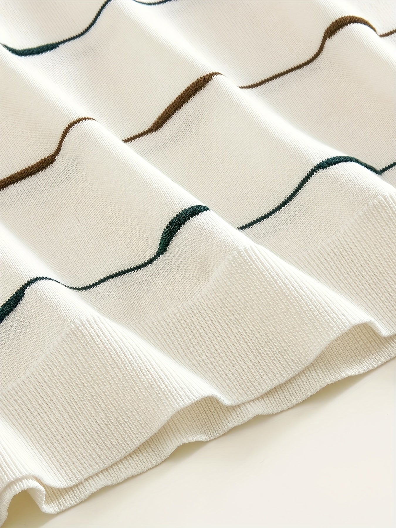 Dual-Tone Stripe Crew Tee