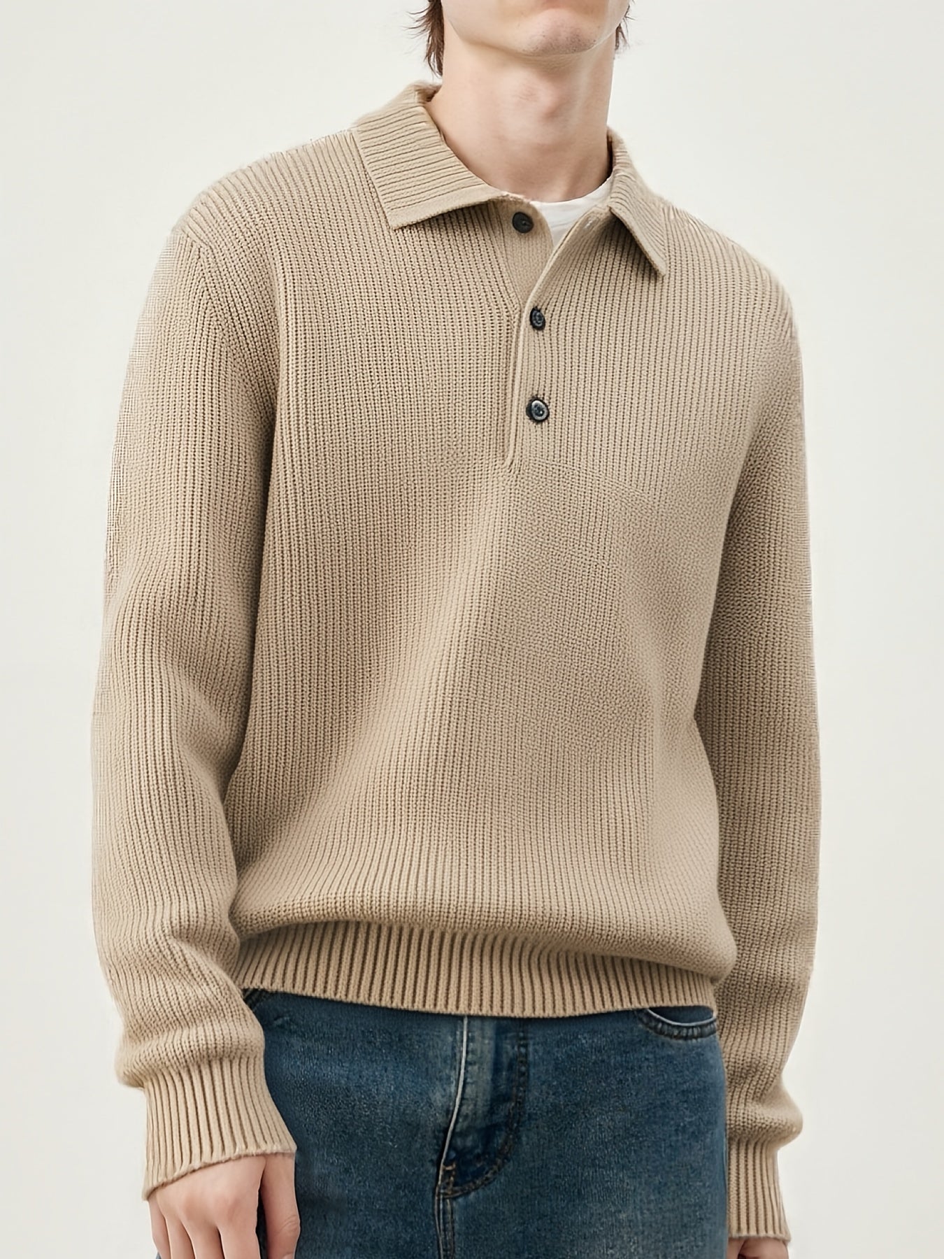 Structured Knit Collar Sweater