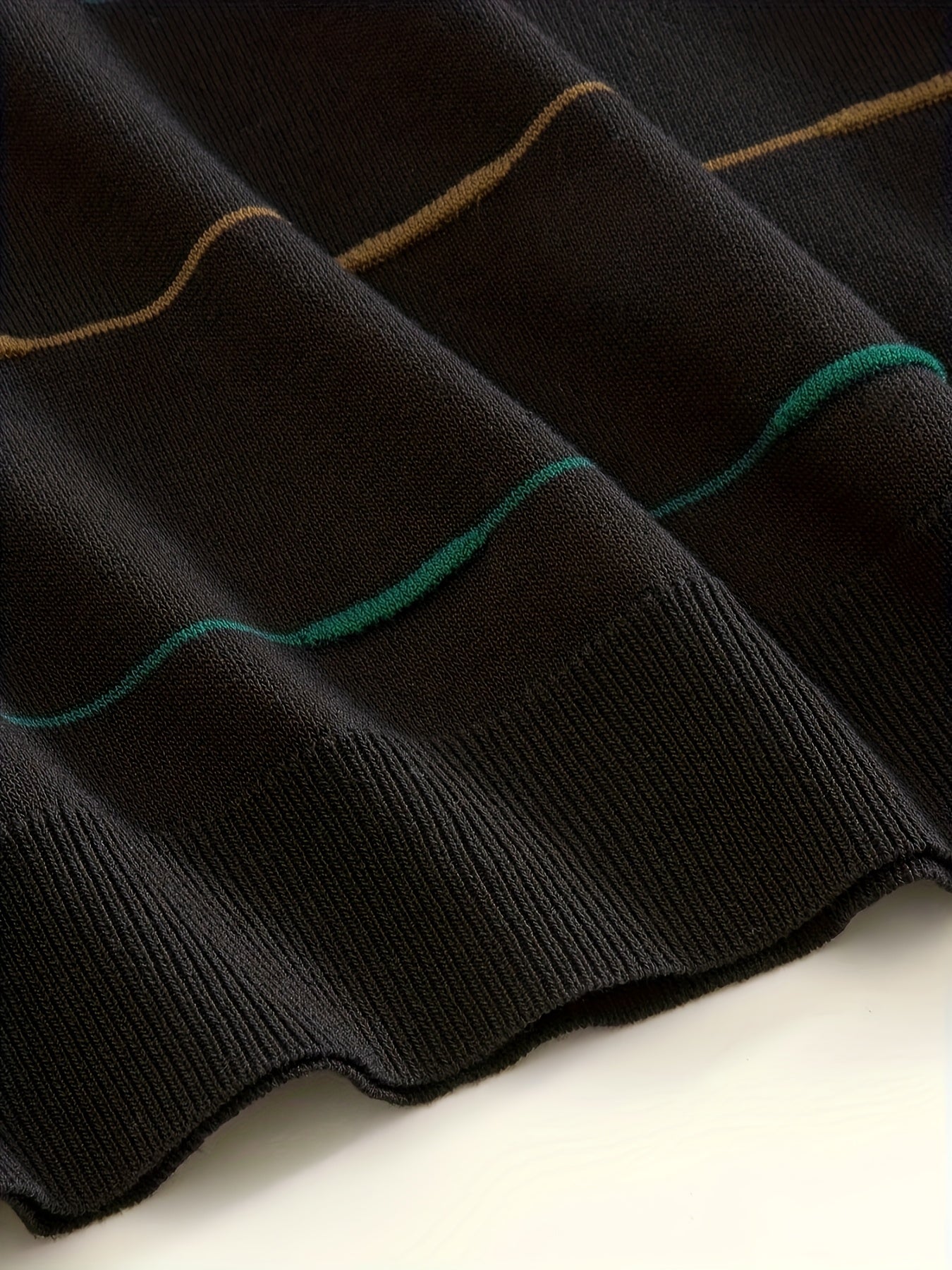 Dual-Tone Stripe Crew Tee