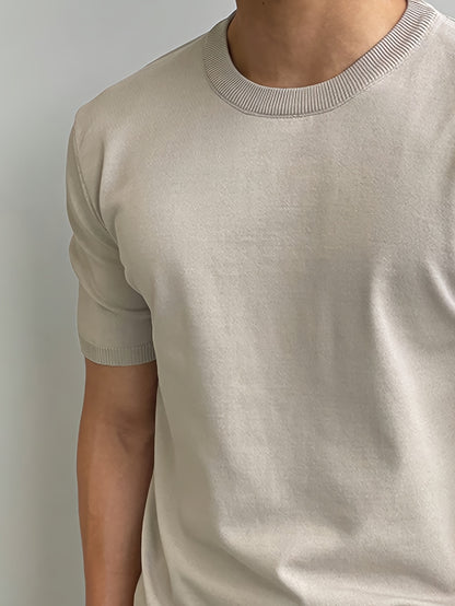 Soft Knit Short-Sleeve Sweater