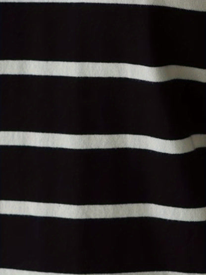 Classic Vertical Stripe Knit Tee