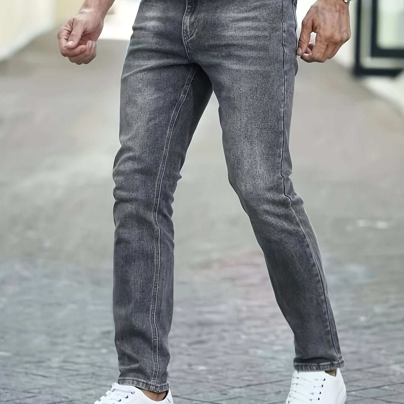 Vintage Wash Straight Denim