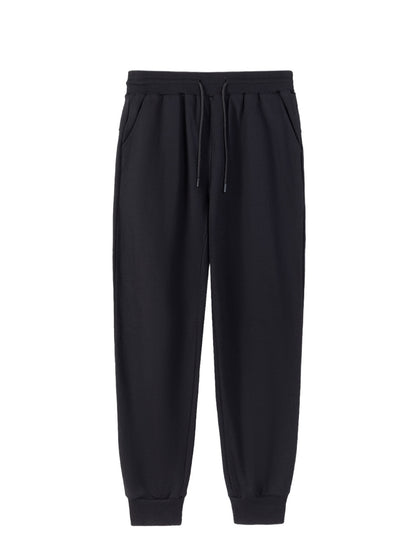 Men's Heavy-Duty Cotton Joggers - Gym Running Pants with Elastic Waist & Pockets, Breathable Knit Trousers for Workouts, Gym, Jogging, Casual Wear - Machine Washable Athletic Pants (No Dry Clean)